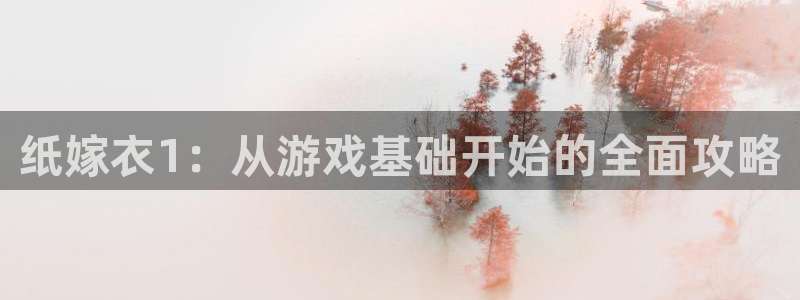 南宫娱乐是什么：纸嫁衣1：从游戏基础开始的全面攻略